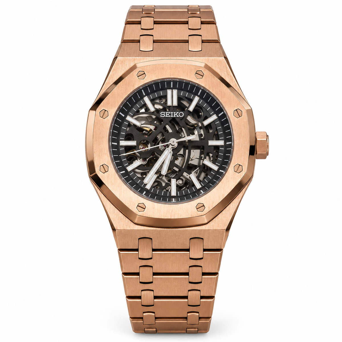 Royal oak pink gold skeleton