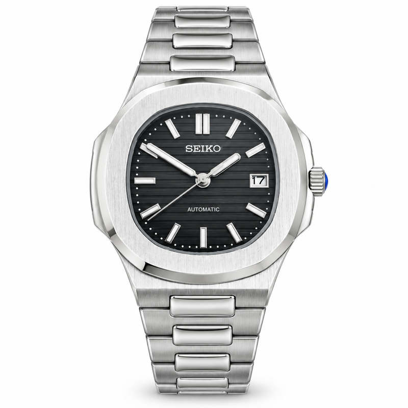 nautilus silver black